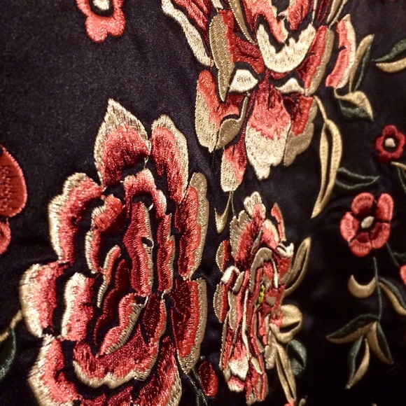 Forever 21 Embroidered Satin Bomber Jacket - Picture 6 of 8